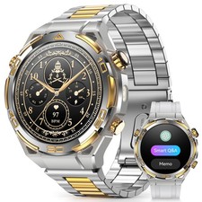 Herren Smartwatch mit ChatGPT KI,1.43ZOLL AMOLED Display, GPS …