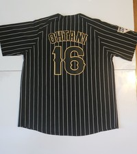 Shohei Ohtani 16 Samurai Japan Black Pinstripe Baseball Jersey Mens Large L