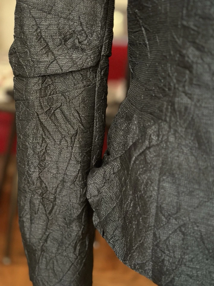 Chaqueta Blazer Helena Sorel Negra Crepé Francia Mujer’s 4 EU 38 Artística Avant Garde Foto 2 de 4