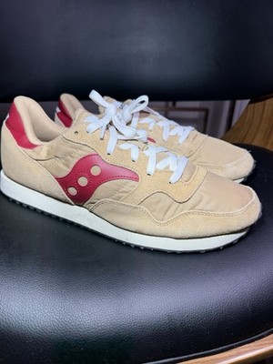 Saucony Originals Men's DXN Trainer Vintage Running Shoe, tan/red, 11 US