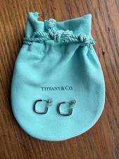 Tiffany & Co. Frank Gehry Square Hoop Torque Silver Earrings