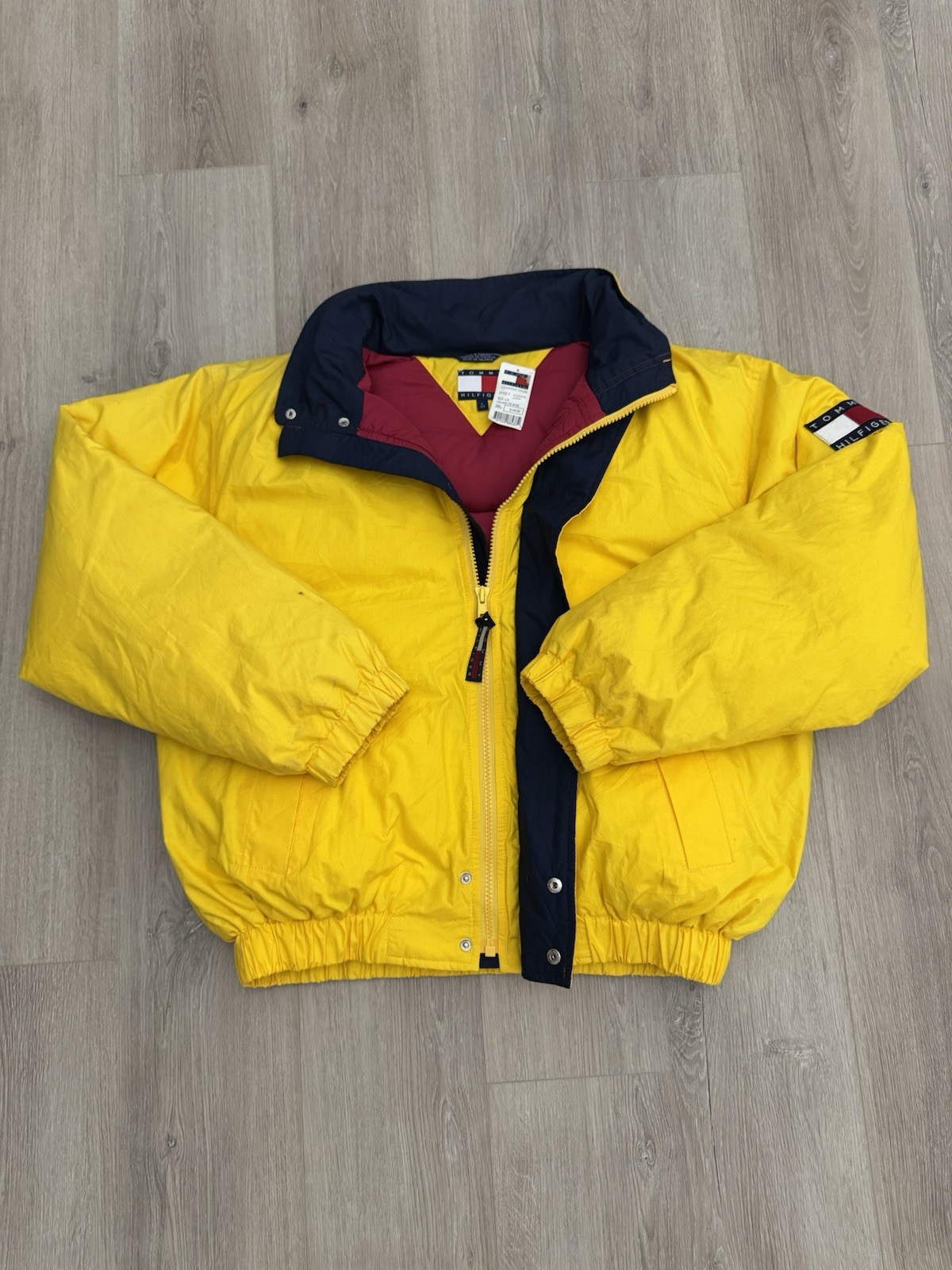 vintage 90s Tommy Hilfiger Rare Puffer Jacket Deadstock XL New w/ Tags 1990s