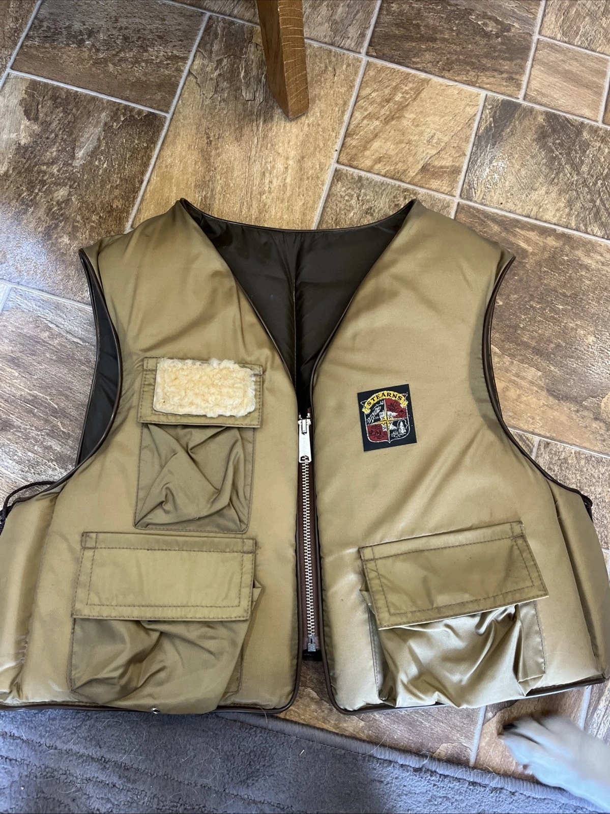 Vintage Stearns Anglers Vest Large 44 - 50 Made in USA Fishing Life Jacket XL