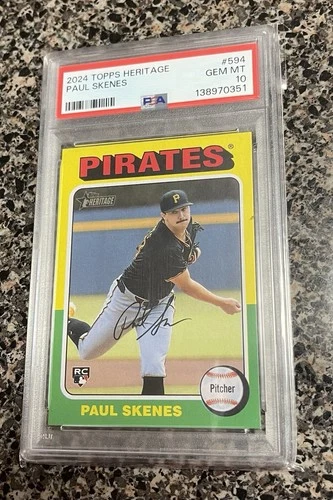 2024 Topps Heritage High Number Paul Skenes RC #594 PSA 10 Pittsburgh Pirates