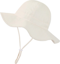 Baby Girl Sun Hat Infant Summer Beach Hats with UPF 50 Toddler with Wide Brim S