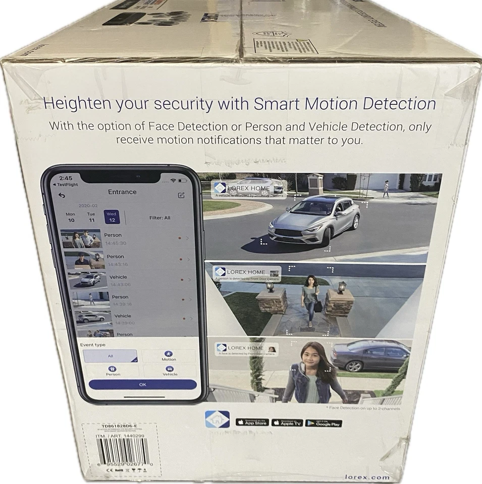 LOREX TD8712R8D6-E Set of 6 4K Security Surveillance Cameras 8 MP and 2TB DVR - Image 4 of 4