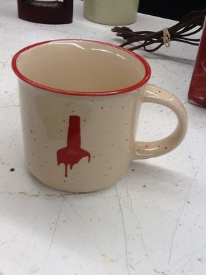 Makers Mark Bourbon Whiskey Ceramic Speckled Coffee Mug Tea Cup EUC Drinking 
