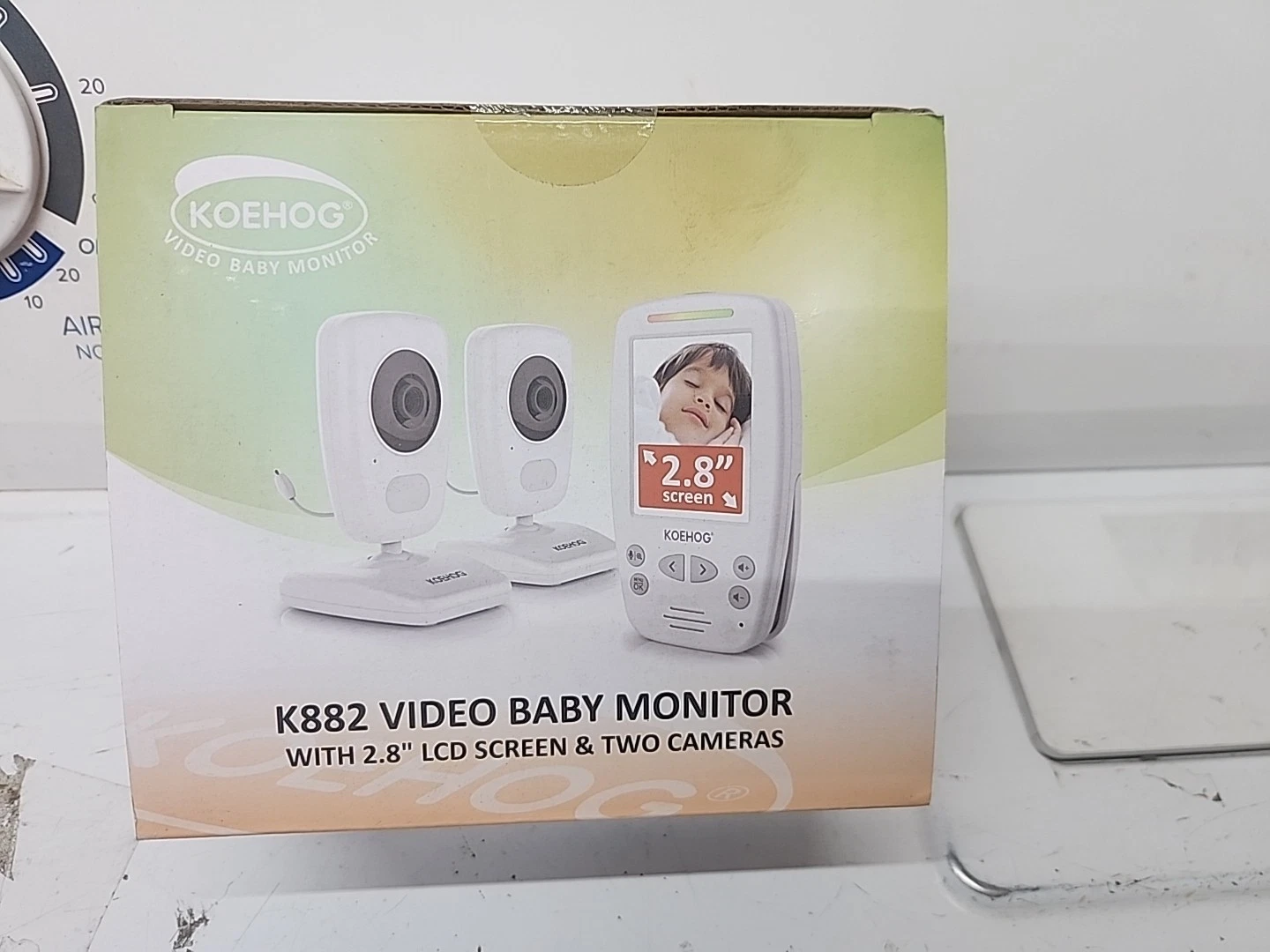 KOEHOG Video Baby Monitor w/ 2.8" Vertical Screen, 2 Cameras & 3 Power Adapters!