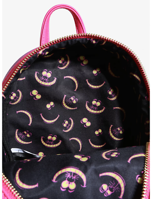 LOUNGEFLY Disney Cheshire Cat FUZZY TAIL Mini Backpack Alice in Wonderland NWT LOUNGEFLY Disney Cheshire Cat FUZZY TAIL Mini Backpack Alice  main image 2