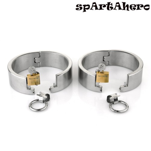 Stainless Steel Lock Handcuffs Adult Restraints Hand Cuffs for Fetish Device - Picture 10 of 12