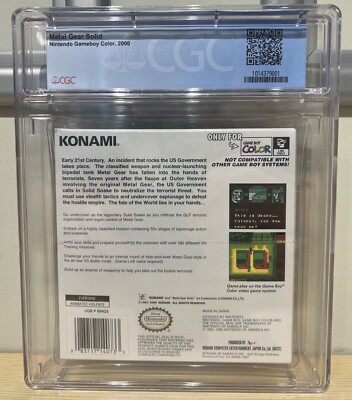 Metal Gear Solid (Nintendo Game Boy Color, 2000) CGC Graded A++ Sealed  New
