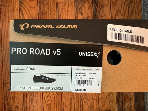 Pearl Izumi PRO Road V5 Cycling Shoe Black - Size 40.5 Mens US 7.5 Women’s 9 NEW - Picture 4 of 4
