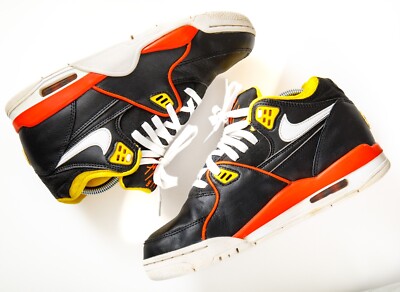 Nike Air Flight 89 RAYGUNS Mens Sizs 7.5 Black Orange Yellow