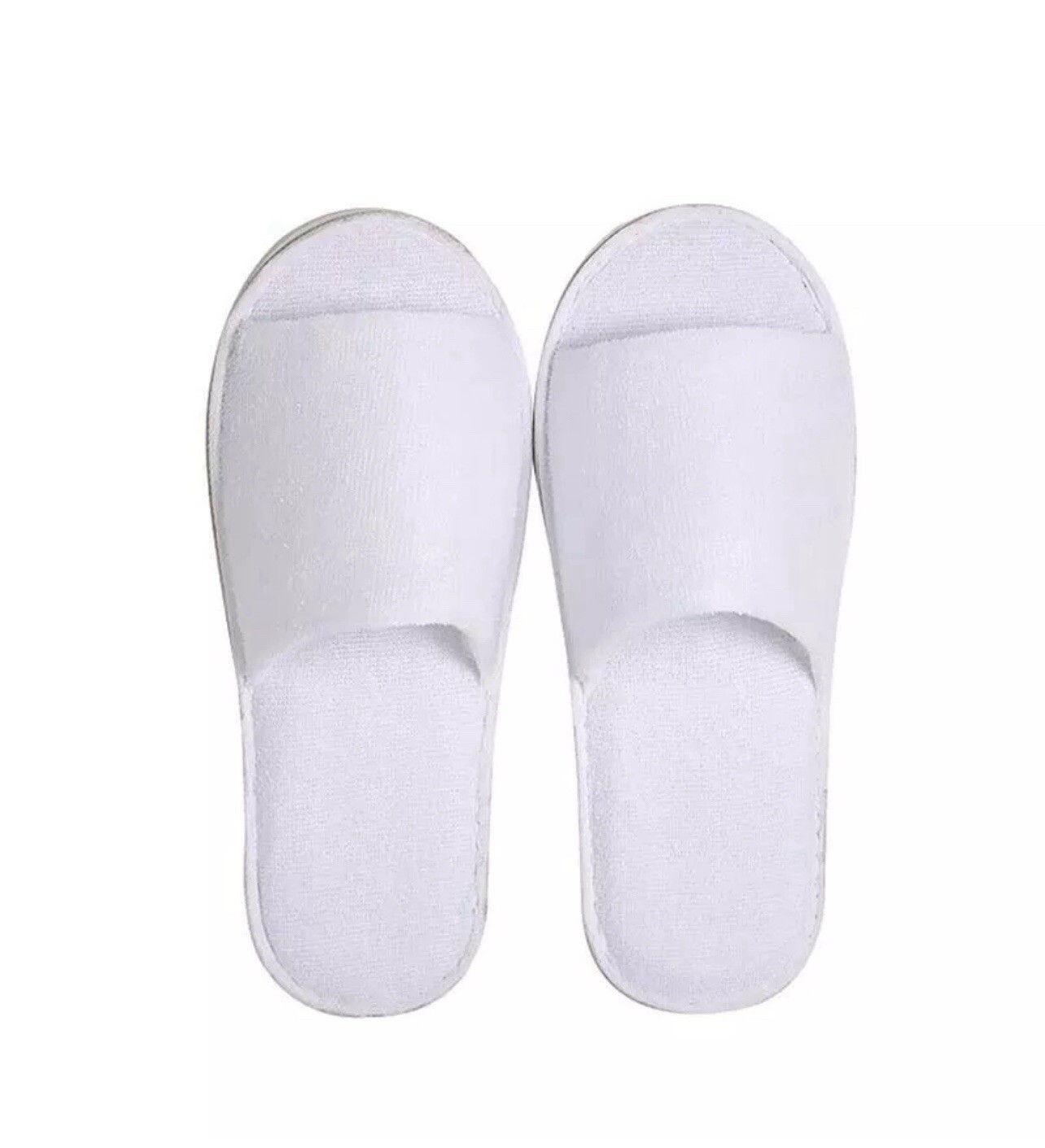 Disposable Spa Hotel Guest Slippers Closed Toe Towelling Heay Duty 12 x