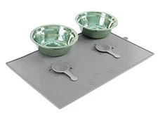 Pet Parade Dog Food Bowl, Dog Water Bowl Set with Feeding Non-Slip Mat