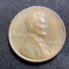 1940 US One Cent 1c Lincoln Wheat Penny! No Mint Mark!