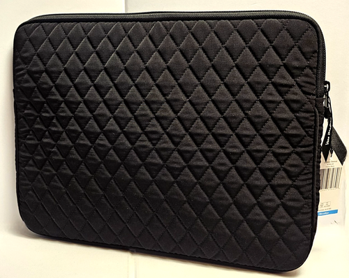 Vera Bradley Laptop Sleeve in Microfiber Classic Black 15" Laptop Compatible New - Picture 17 of 24