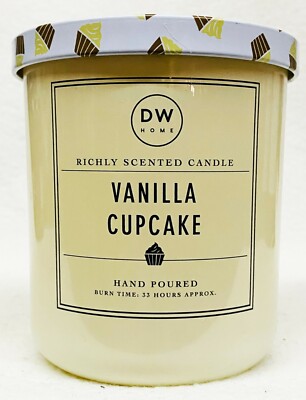 1 DW Home VANILLA CUPCAKE Medium Candle, Burns up to 33 hrs, 9.1 oz