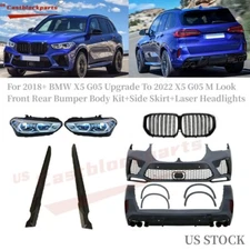 For 2018-2022 BMW X5 G05 Upgrade BMW X5M F95 Bumper Kit+Headlights+Side Skirt