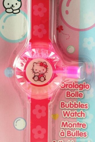 Hello Kitty Soap Bubbles Watch Pink Clock - Picture 1 of 2