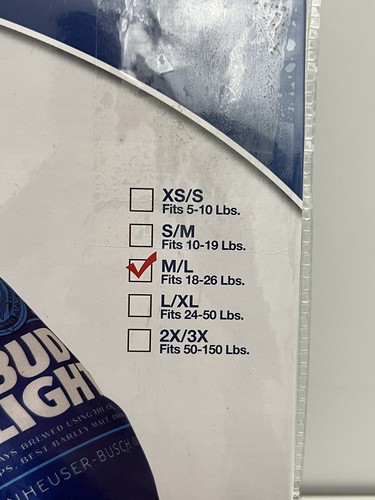 Bud Light Alcohol Dog Pet New NIP Halloween Party Costume M/L Rasta Imposta NIP - Bild 4 von 7