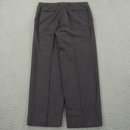 Canali Suit 40R Charcoal Flannel Chalk Stripe Jacket Pants Trousers 34x28* FLAWS - Picture 12 of 23