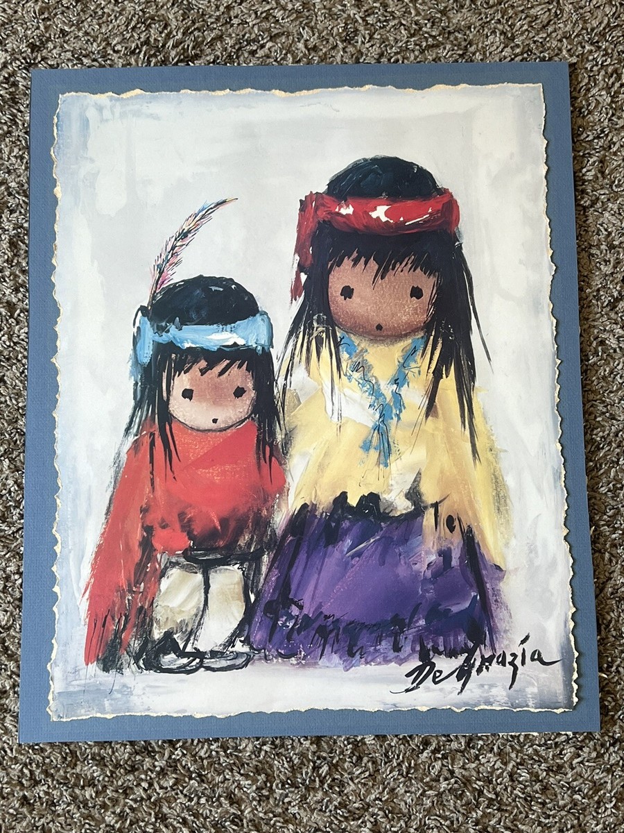 Ettore Ted DeGrazia Print “Wondering” Signed Unframed (15.5” x