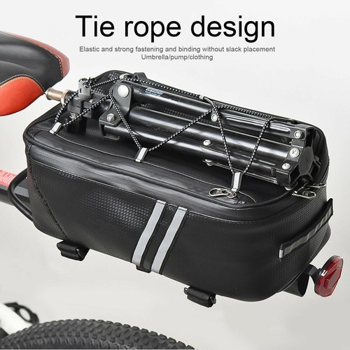 Bicycle Rear Rack Seat Bag Bike Cycling Storage Pouch Cargo Carrier Waterproof - Picture 7 of 9