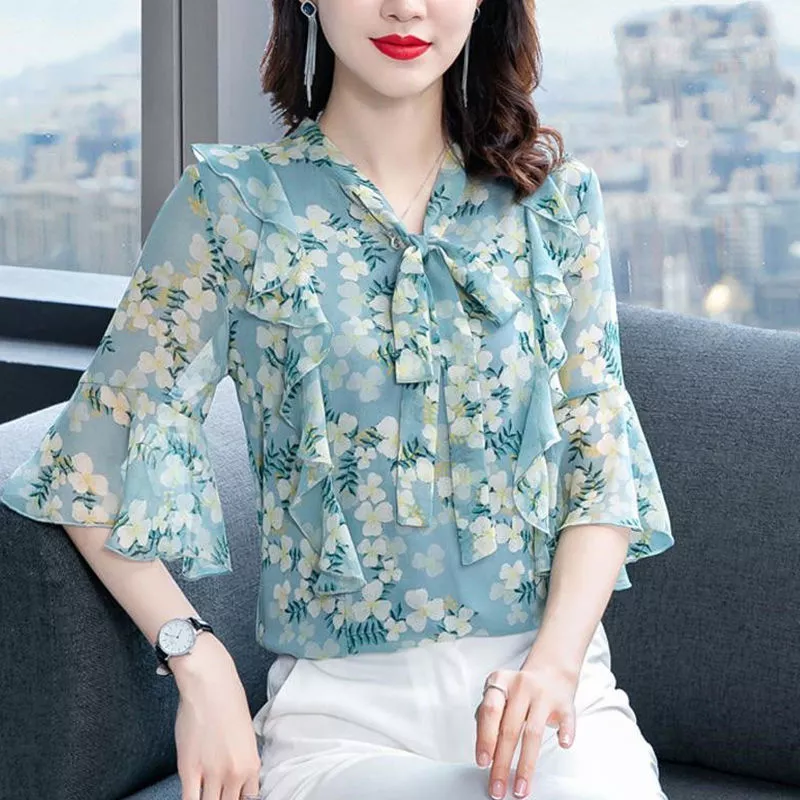 New Casual Chiffon Blouses Shirts For Women Full Sleeve Solid ColorTops  Fashion Female, Wish