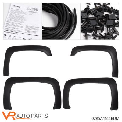 Wheel Fender Flares Factory Texture Fit For 07-14 Chevy Silverado 1500 2500HD