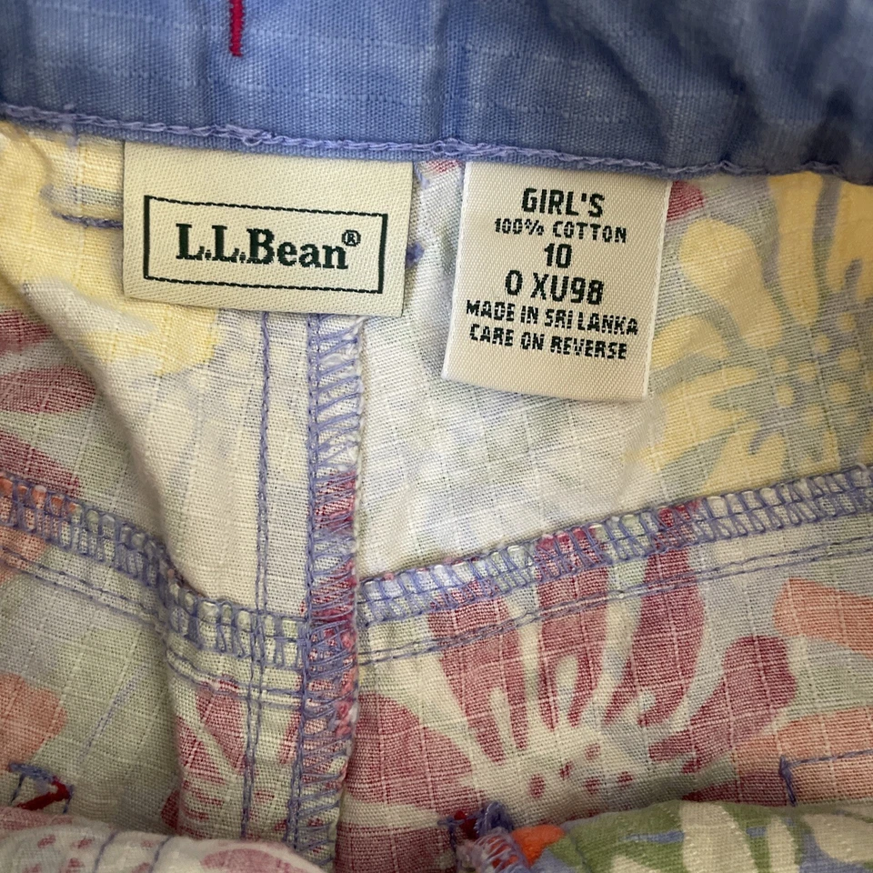 Шорты для девочек LL Bean 10 хлопок цветочный карго - Изображение 2 из 4
