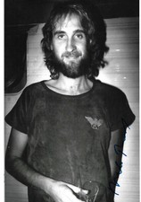 Mike Rutherford "Genesis" autograph signed 20x30 cm picture B/W