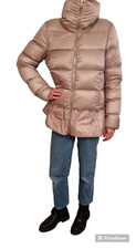 MONCLER piumino trapuntato giubbino down jacket beige taglia 5=44