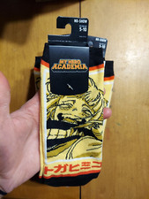 My Hero Academia Toga Men's No Show Shoe Size 5-10 Socks Bioworld