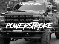 Powerstroke Windshield Decal Sticker Turbo Diesel Truck 2500 7.3 6.7 Crew Cab