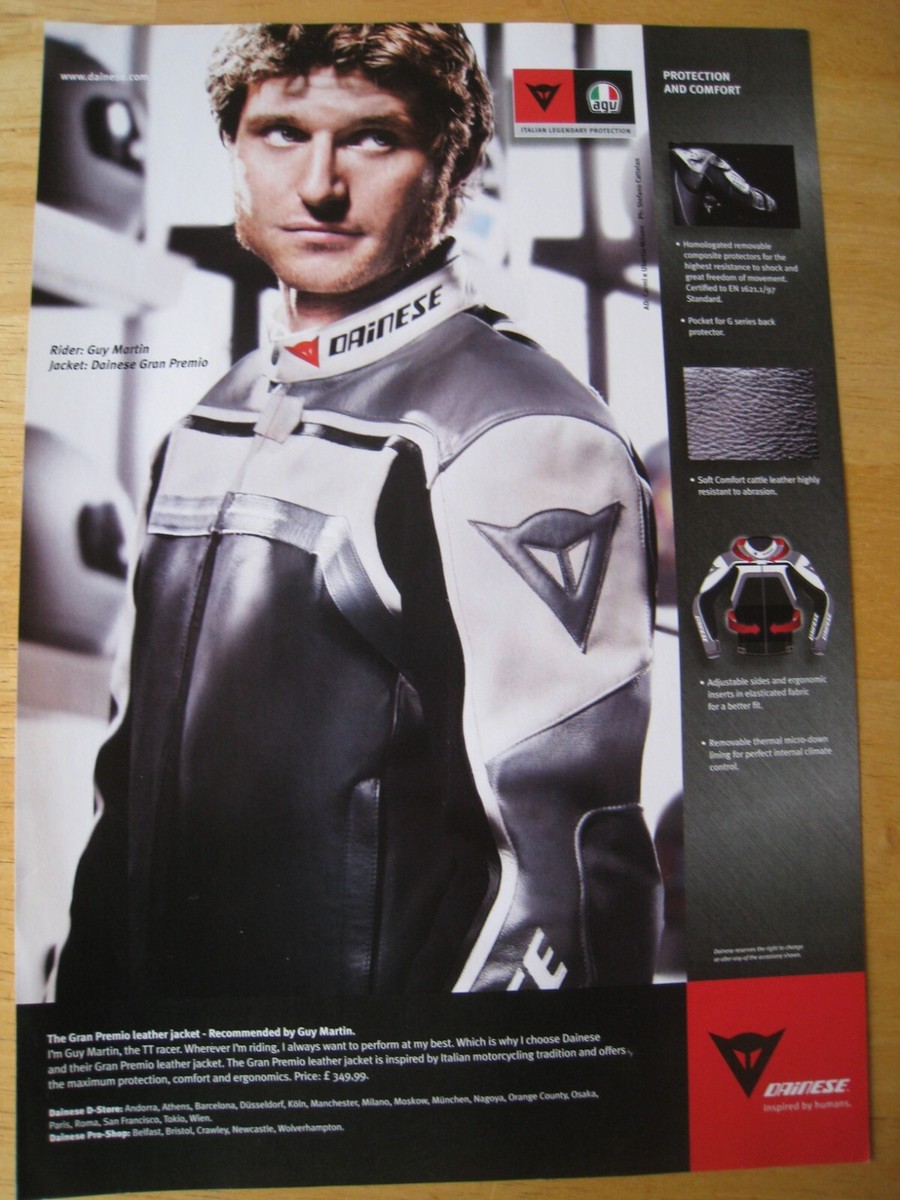 GUY MARTIN DAINESE GRAN PREMIO LEATHER MOTORCYCLE JACKET ADVERT A4