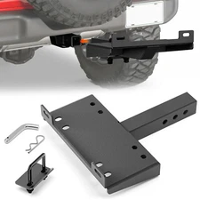 Universal 2'' Receiver Trailer Hitch Winch Mounting Plate For Pickup SUV Truck