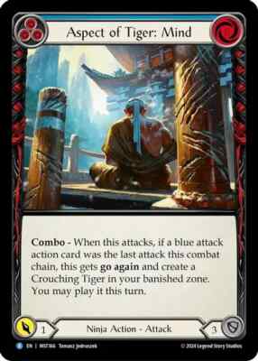 Flesh and Blood TCG Aspect of Tiger: Mind MST166 Rare Regular NM MST