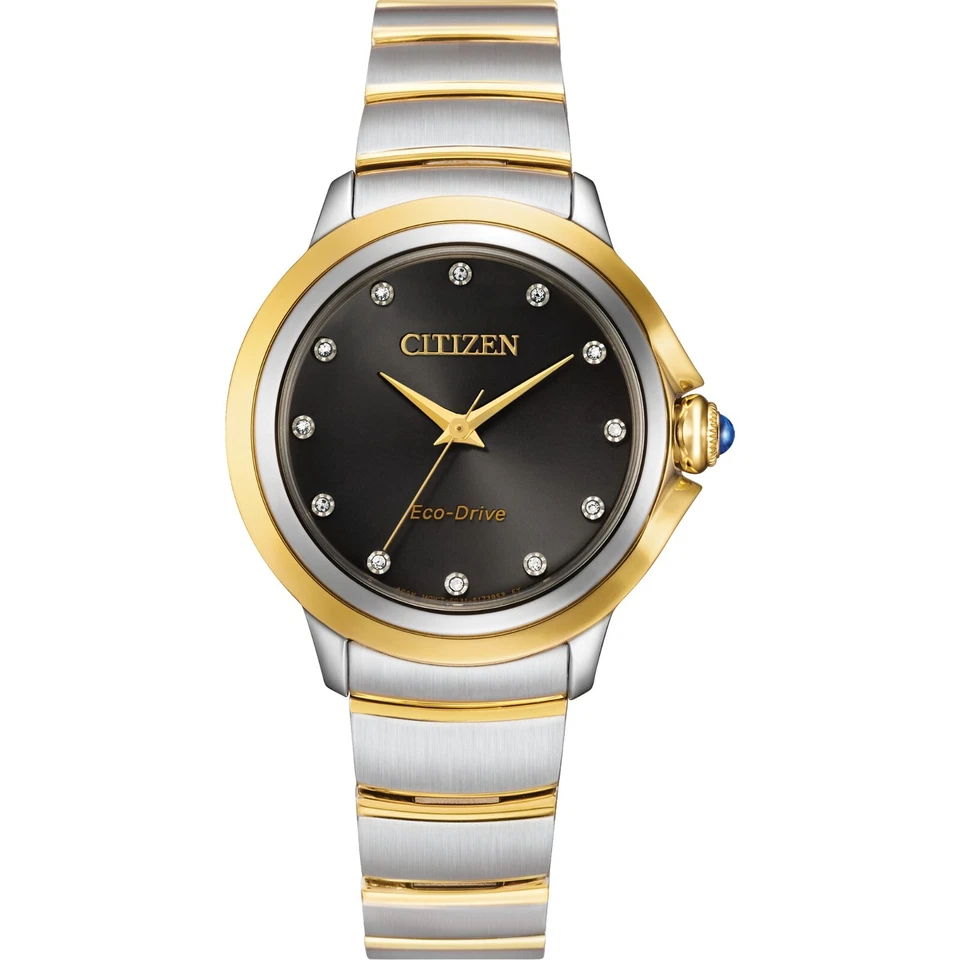 Citizen Eco-Drive Ceci Women's Two-Tone Diamond Accent Watch 32MM EM0954-50E