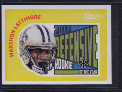 2018 PANINI CLASSICS AWARD WINNERS STICKER MARSHON LATTIMORE #3 SAINTS