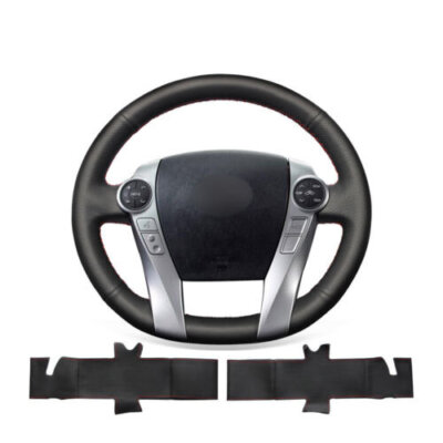 Durable Leather Car Steering Wheel Cover Wrap for Toyota Prius 30(XW30) C V Aqua