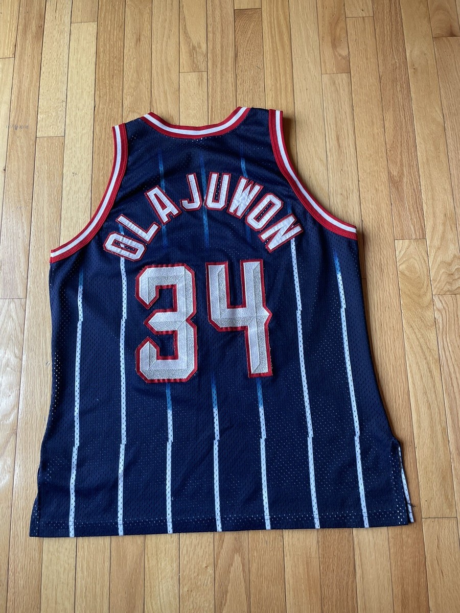 1996 Houston Rockets Hakeem Olajuwon Authentic Champion