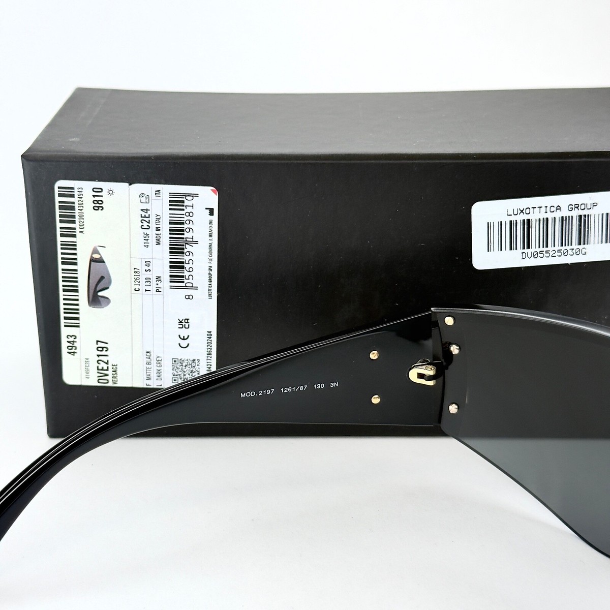 VERSACE 2197 TRIBUTE SHIELD Matte Black VE2197 Unisex Visor Wrap