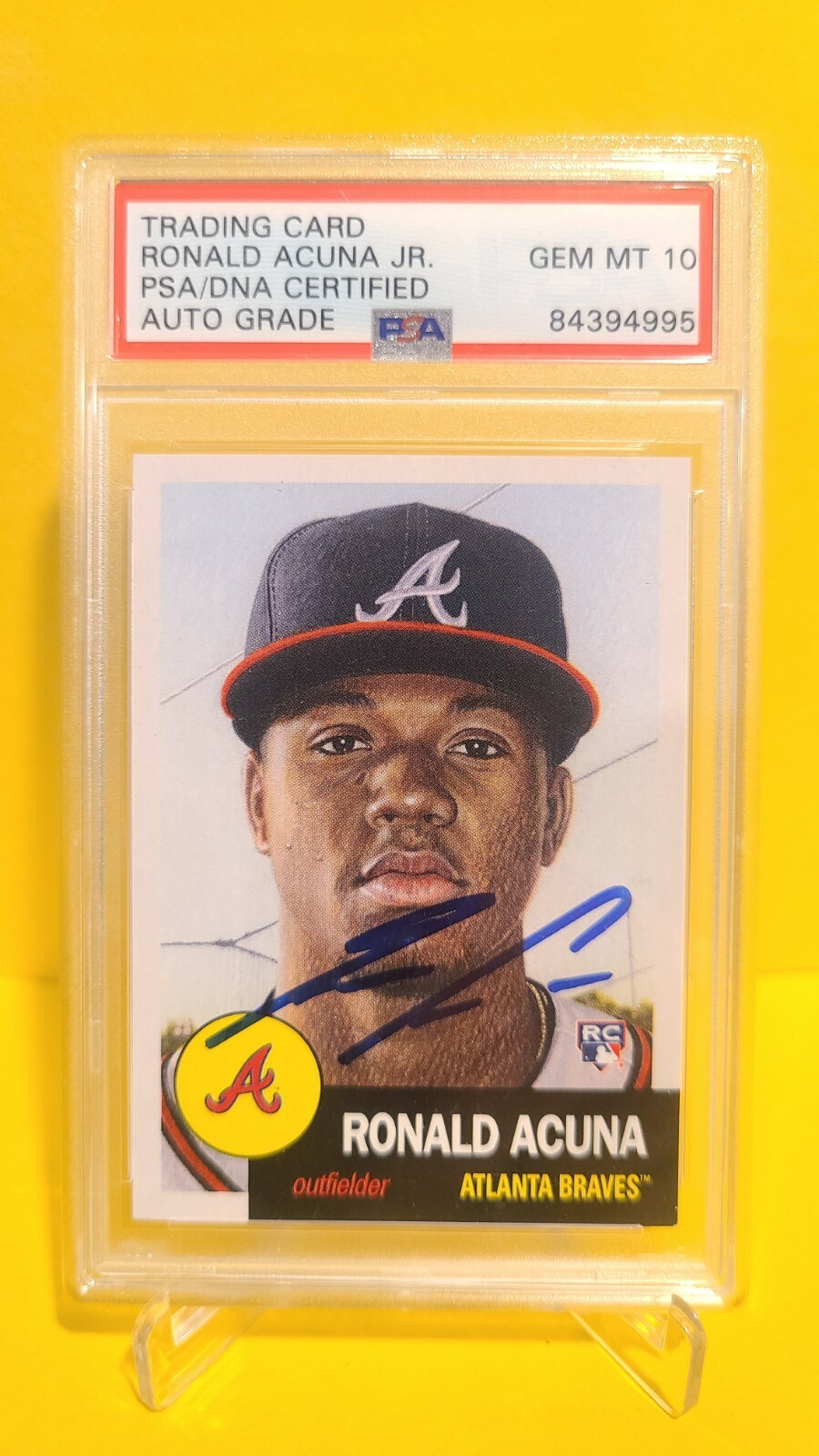 PSA/DNA 10 GEM MINT AUTO 2018 Topps Living Set RONALD ACUNA JR. SIGNED ROOKIE