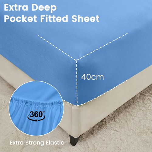 2000TC Hiqh Quality Bamboo Sheet Set S/KS/D/Q/King Ultra Soft Breathable Bed Set - Picture 4 of 76