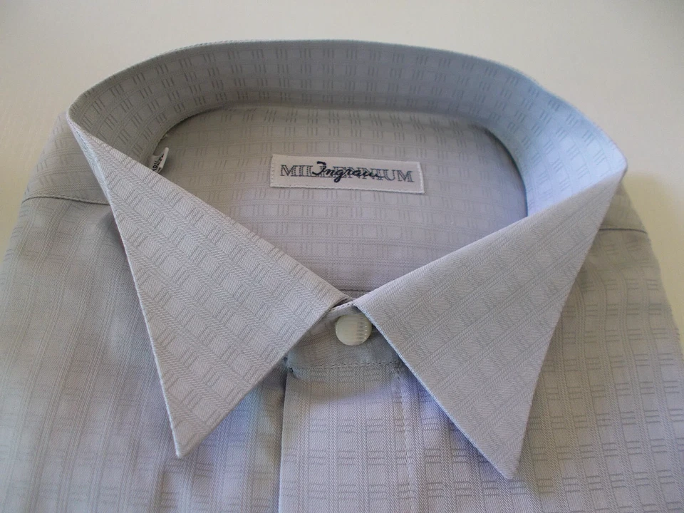 INGRAM camicia uomo colletto diplomatico,Cotone grigio perla, tg.42/16.5 €135 - Immagine 3 di 4