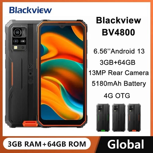 Global Version 6.56'' Blackview BV4800 IP68 Phone OTG NFC 13MP 32GB/64GB 5180mAh