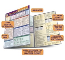 Spanish Grammar : A QuickStudy Laminated Reference Guide by Dora
