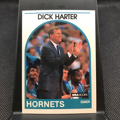 1989-90 NBA Hoops Basketball Dick Harter Head Coach #127 Charlotte