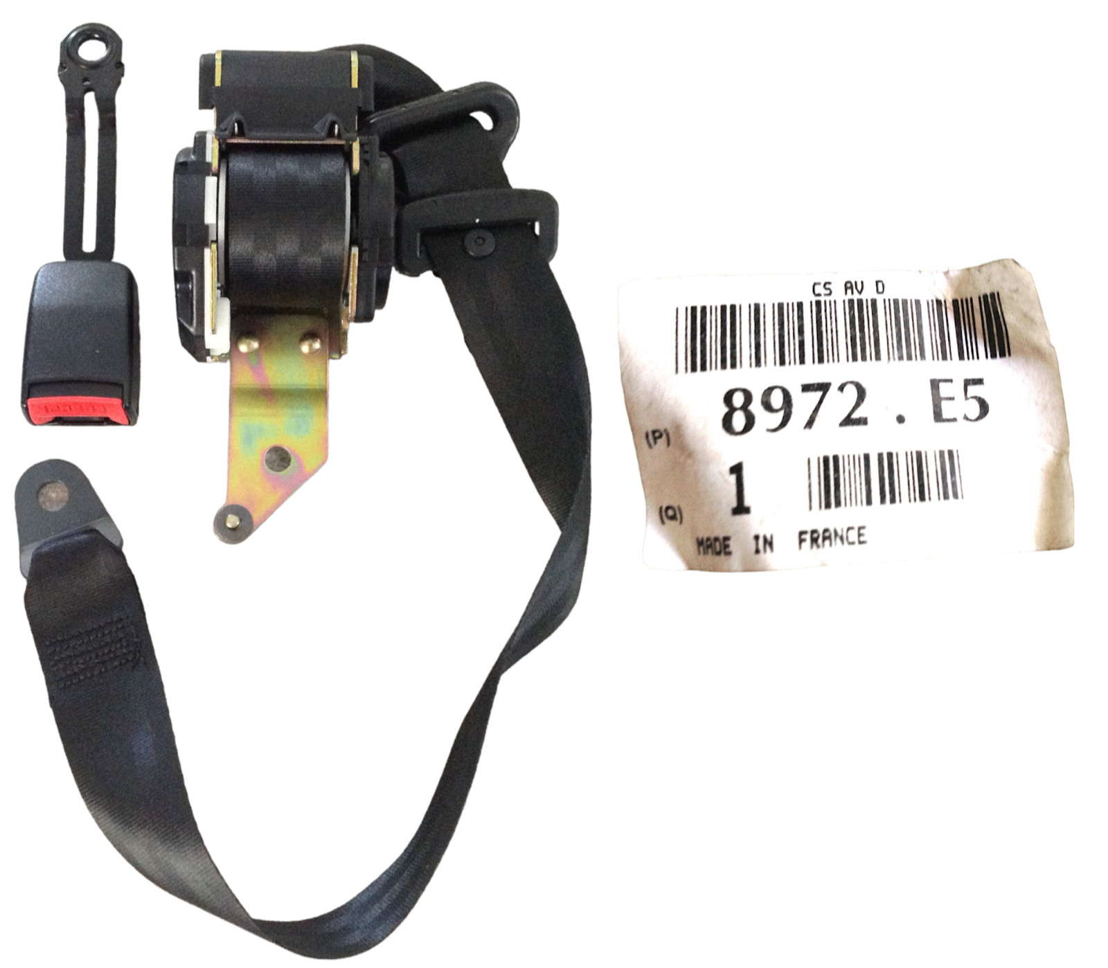 Ceinture sécurité avant droite cassée Peugeot 306 enrouleur origine 8972E5